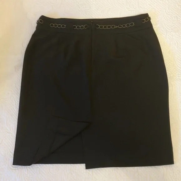 Adrienne Vittadini Black Career Skirt Sz 8P - Picture 3 of 10